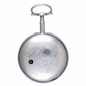 An English verge pocket watch in silver pair cases Circa 1791