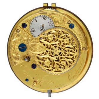 An underpainted horn pair cased verge pocket watch Circa 1793