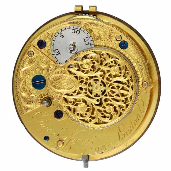 An underpainted horn pair cased verge pocket watch Circa 1793 An underpainted horn pair cased verge pocket watch Circa 1793