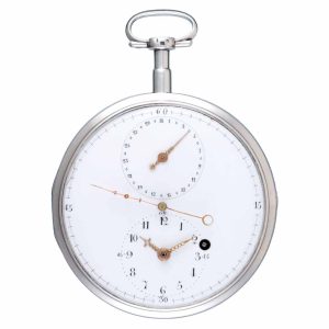 A silver Belgian centre seconds verge with calendar Circa 1795
