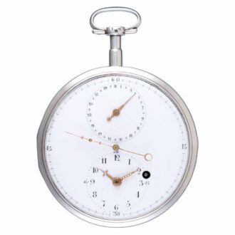 A silver Belgian centre seconds verge with calendar Circa 1795