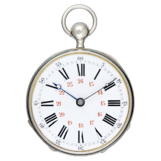 Swiss silver quarter repeating virgule pocket watch Circa 1800