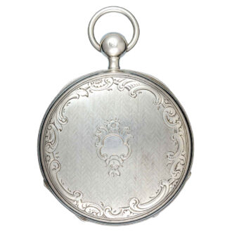 Swiss silver quarter repeating virgule pocket watch Circa 1800