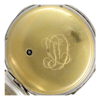 Swiss silver quarter repeating virgule pocket watch Circa 1800