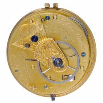 An English rack lever pocket watch in silver pair cases Circa 1810