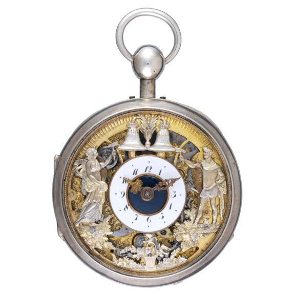 Swiss silver quarter repeating verge automaton Circa 1810 Swiss silver quarter repeating verge automaton Circa 1810
