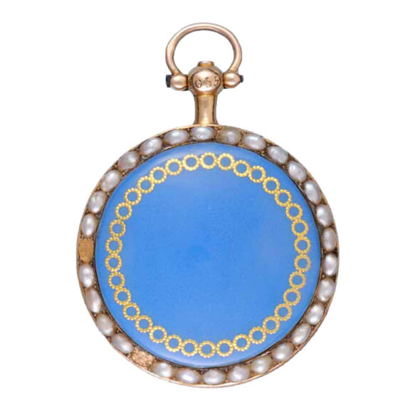 Swiss gold verge watch with matching chatelaine Circa 1810 Swiss gold verge watch with matching chatelaine Circa 1810