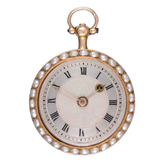 Swiss gold verge watch with matching chatelaine Circa 1810 Swiss gold verge watch with matching chatelaine Circa 1810