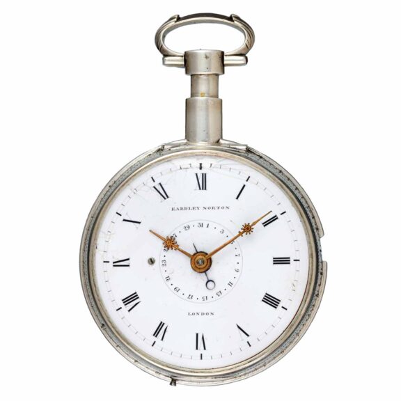 English silver pair cased quarter repeater with date Circa 1810 English silver pair cased quarter repeater with date Circa 1810