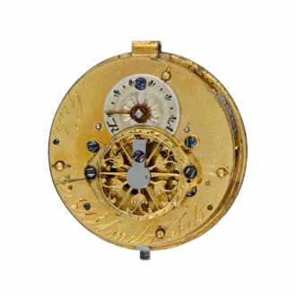 A French gold and enamel verge ball watch and chain Circa 1810 A French gold and enamel verge ball watch and chain Circa 1810