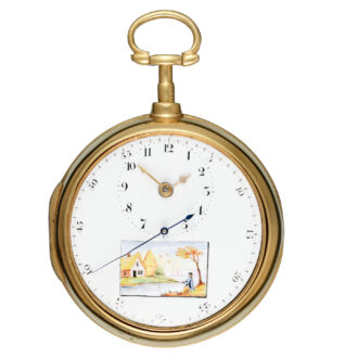 English centre seconds verge in gilt metal pair cases Circa 1790
