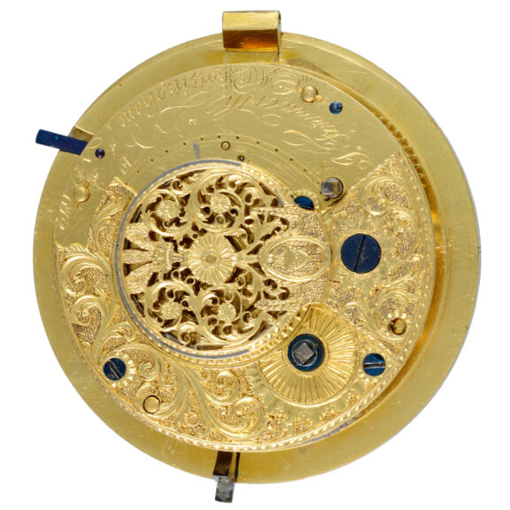 English centre seconds verge in gilt metal pair cases Circa 1790 English centre seconds verge in gilt metal pair cases Circa 1790