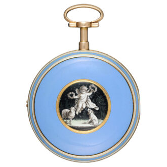 A verge in an unusual gold and enamel consular case Circa 1790