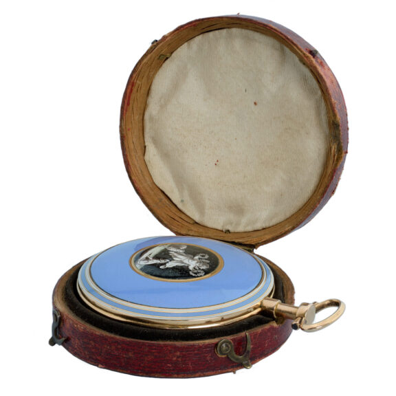 A verge in an unusual gold and enamel consular case Circa 1790 A verge in an unusual gold and enamel consular case Circa 1790