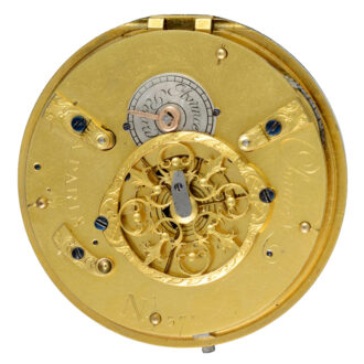 A verge in an unusual gold and enamel consular case Circa 1790