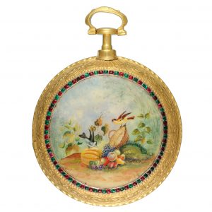 English verge watch with regulator calendar dial Circa 1790