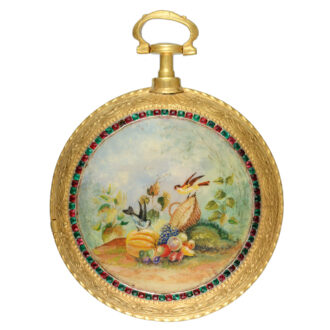 English verge by Brockbank with regulator calendar dial Circa 1790