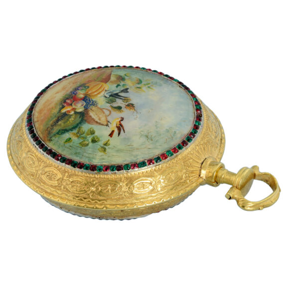 English verge by Brockbank with regulator calendar dial Circa 1790 English verge by Brockbank with regulator calendar dial Circa 1790