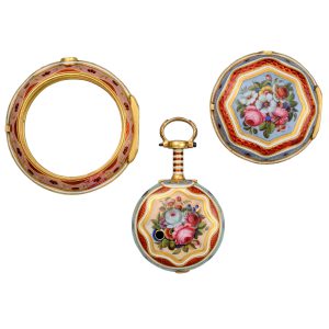 A triple cased gold and enamel Turkish market watch Circa 1795