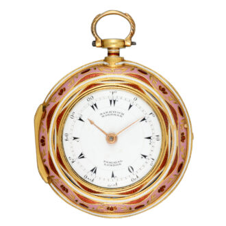 A triple cased gold and enamel Turkish market watch Circa 1795