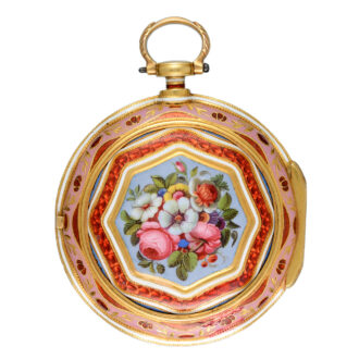 A triple cased gold and enamel Turkish market watch Circa 1795