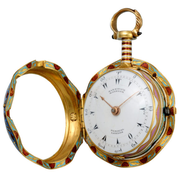 A triple cased gold and enamel Turkish market watch Circa 1795 A triple cased gold and enamel Turkish market watch Circa 1795