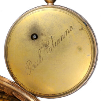 A French verge pocket watch in a gold open face case Circa 1815