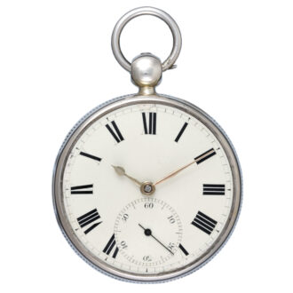 English silver open-faced rack lever pocket watch Circa 1819