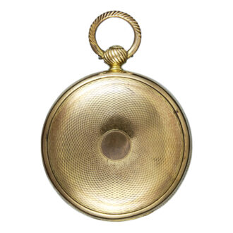 English verge in a decorative engine turned gilt case Circa 1820