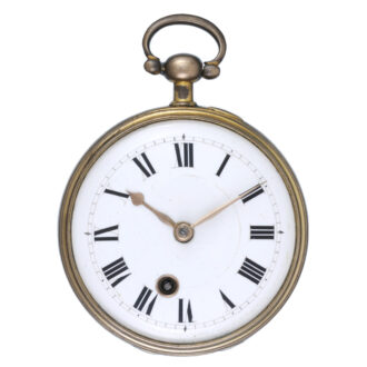 English Debaufre pocket watch in a gilt open face case Circa 1820