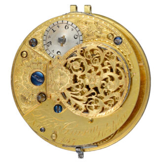 English verge in memento mori skull-form case Circa 1820