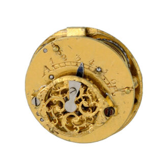 Miniature cylinder watch and diamond set gold ring Circa 1780