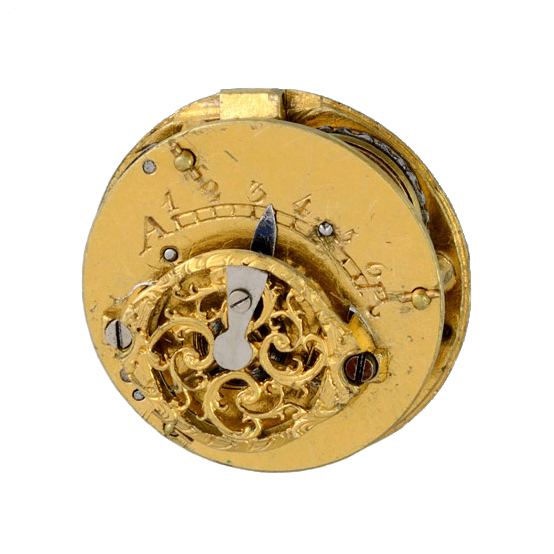 Miniature cylinder watch and diamond set gold ring Circa 1780 Miniature cylinder watch and diamond set gold ring Circa 1780