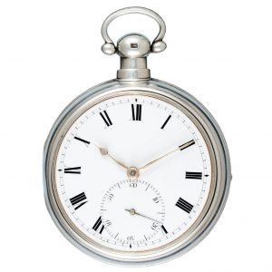 An English rack lever pocket watch in silver pair cases Circa 1820