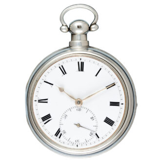 An English rack lever pocket watch in silver pair cases Circa 1820
