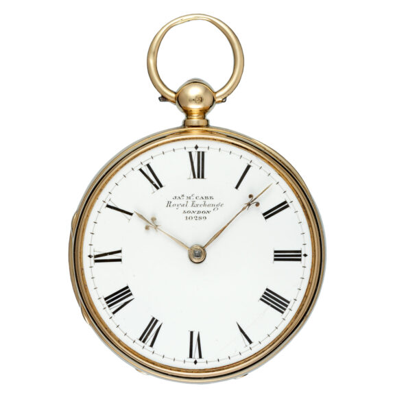 English 18 carat gold open faced lever watch Circa 1822