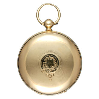 English 18 carat gold open faced lever watch Circa 1822