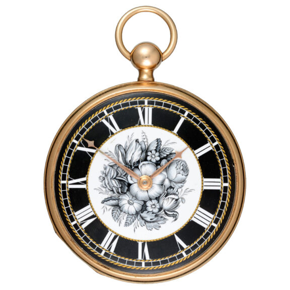 Swiss open faced quarter repeating cylinder watch Circa 1824