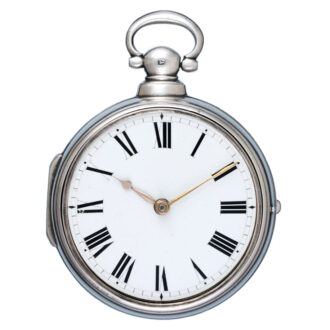 English silver pair cased verge pocket watch Circa 1828