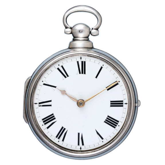 English silver pair cased verge pocket watch Circa 1828