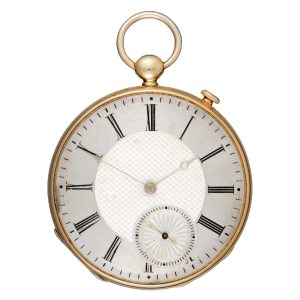 French quarter repeating lever in gold open face case Circa 1828