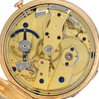 French quarter repeating lever in gold open face case Circa 1828