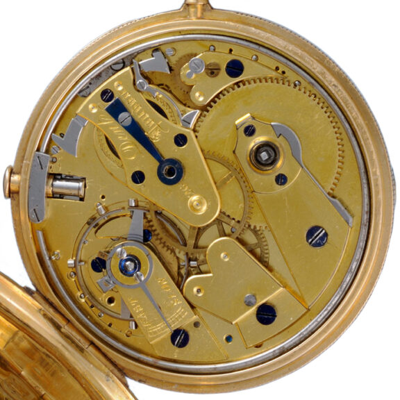 A gold quarter repeating duplex influenced by Breguet Circa 1829 A gold quarter repeating duplex influenced by Breguet Circa 1829