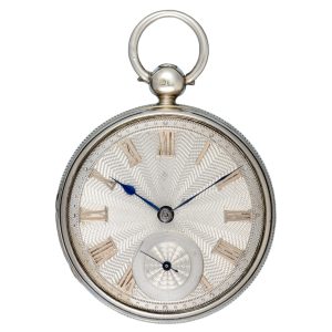 English silver open faced fusee lever pocket watch Circa 1829