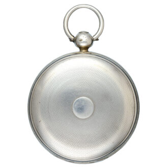 English silver open faced fusee lever pocket watch Circa 1829