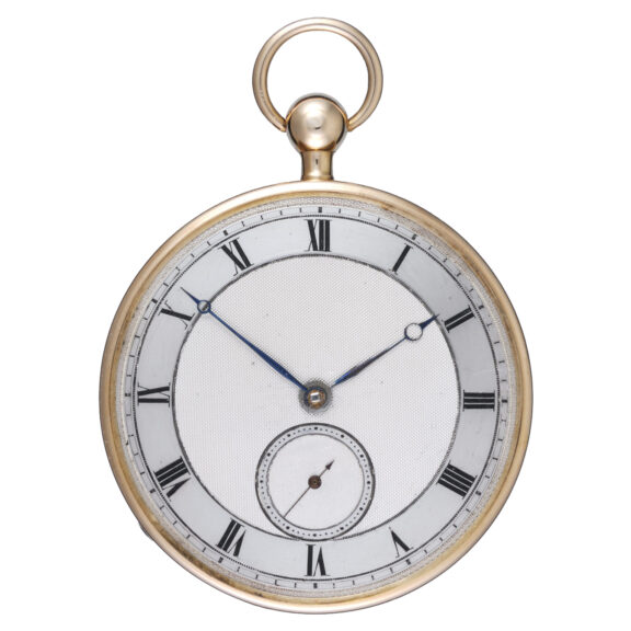 Swiss repeating cylinder with silver engine turned dial Circa 1830