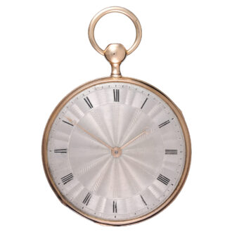 Swiss gold quarter repeating ruby cylinder watch Circa 1830