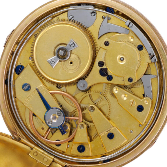 Swiss gold quarter repeating ruby cylinder watch Circa 1830 Swiss gold quarter repeating ruby cylinder watch Circa 1830
