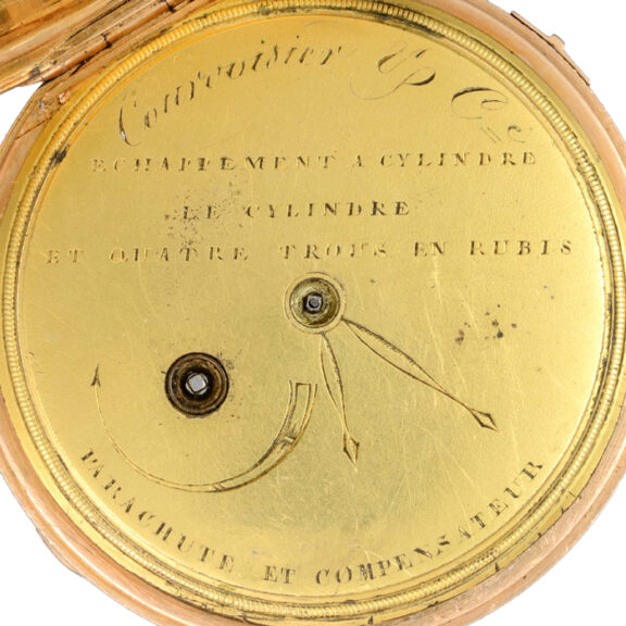 A Swiss quarter repeating ruby cylinder by Courvoisier Circa 1830PA0656 - 3 A Swiss quarter repeating ruby cylinder by Courvoisier Circa 1830