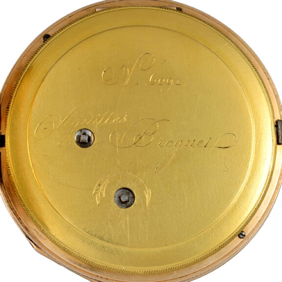 French gold cylinder with visible diamond set balance Circa 1830 French gold cylinder with visible diamond set balance Circa 1830